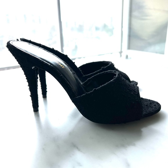 Saint Laurent Boucle Tweed LA 16 Sandals - Picture 6 of 9